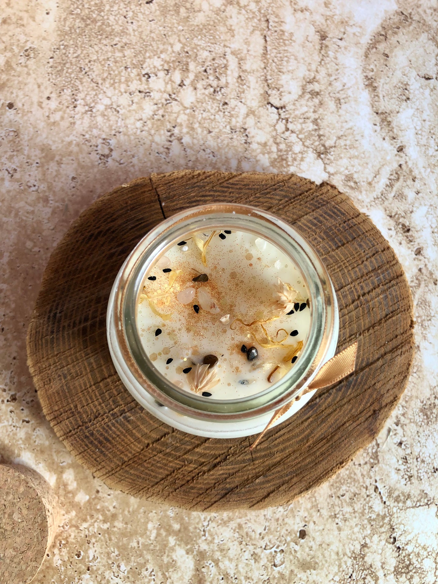 BOUGIE À VŒUX - Inspiration & Rayonnement - Macaron vanille