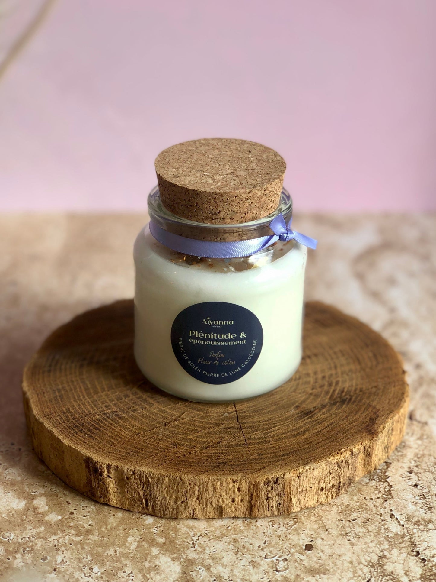 BOUGIE À VŒUX - Plénitude & épanouissement - Fleur de coton