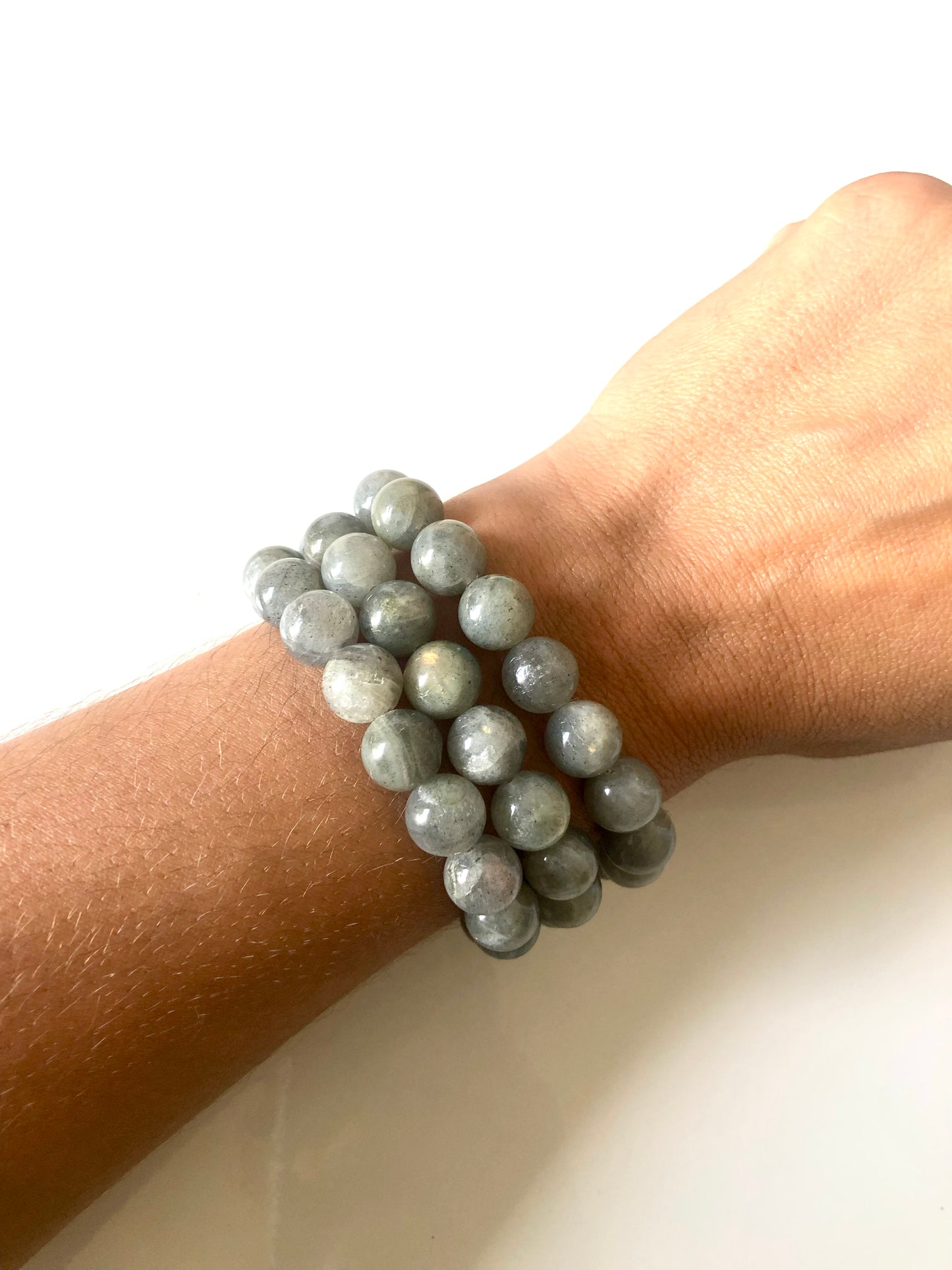 LABRADORITE - Bracelet en perles 10mm