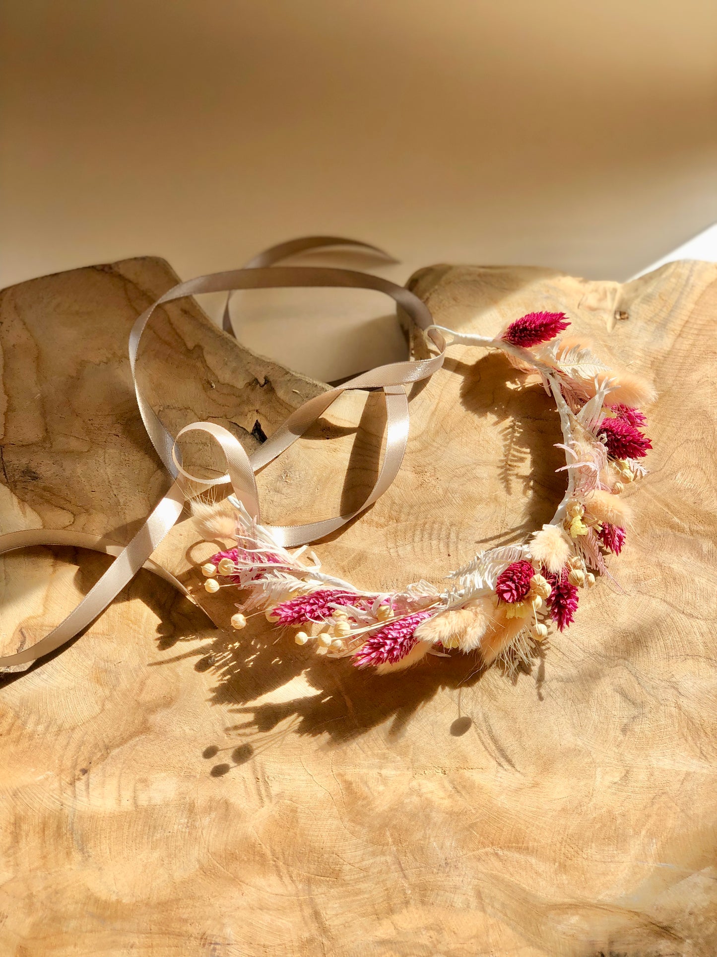 COURONNE SOLEIL - Couronne de tête en fleurs intemporelles