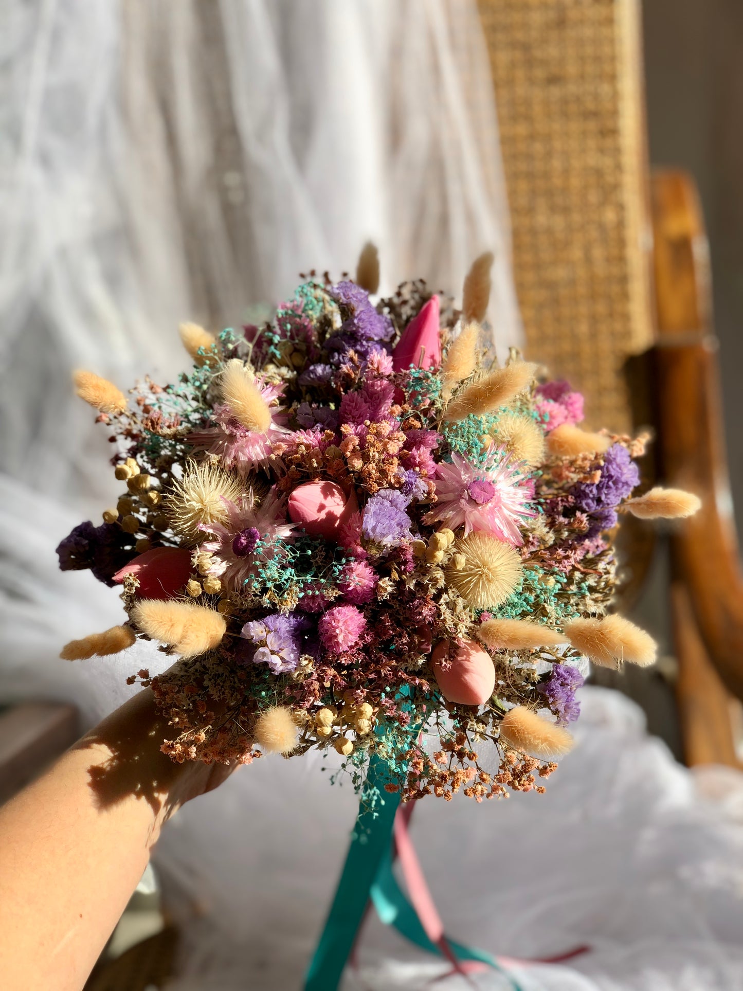 BOUQUET RÊVE - Bouquet de mariée en fleurs intemporelles avec boutonnière offerte